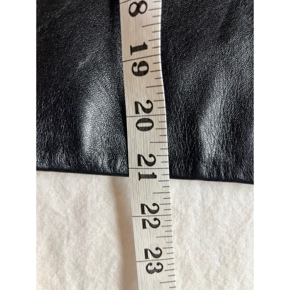 Lafayette 148 New York Black Lambskin Leather Fringe Lattice Jacket Womens 6 - Picture 7 of 9